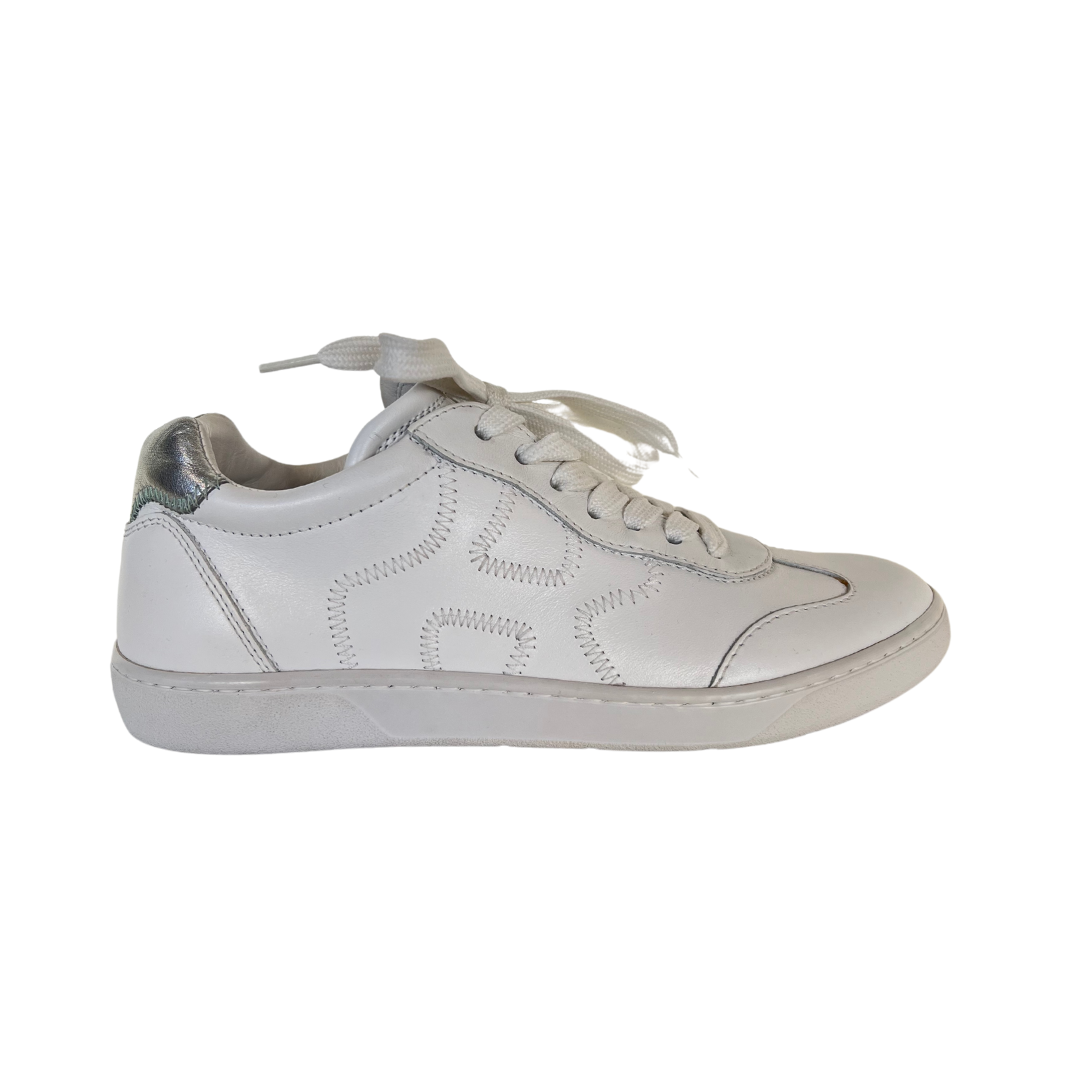 HOGAN Sneakers H86N Bianca argento boutiquepelfini