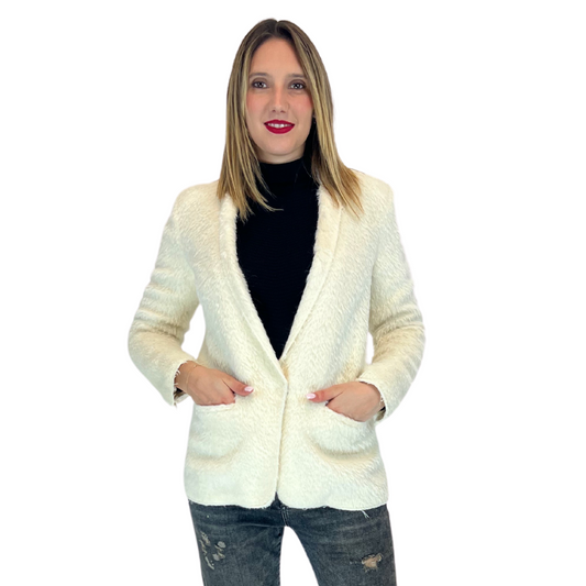 FORTE FORTE Giacca blazer panna