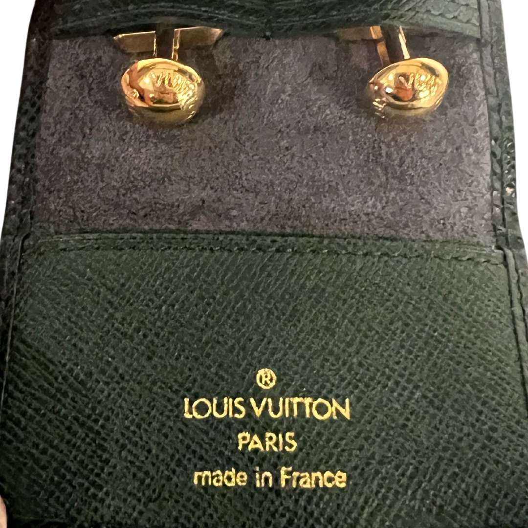 LOUIS VUITTON Gemelli a bottone dorati