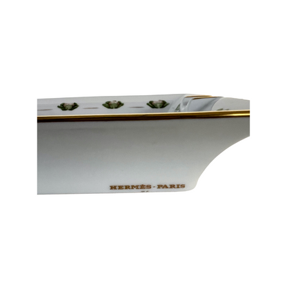 HERMES Portacenere in porcellana bianco "Gardening Goods Ashtray"