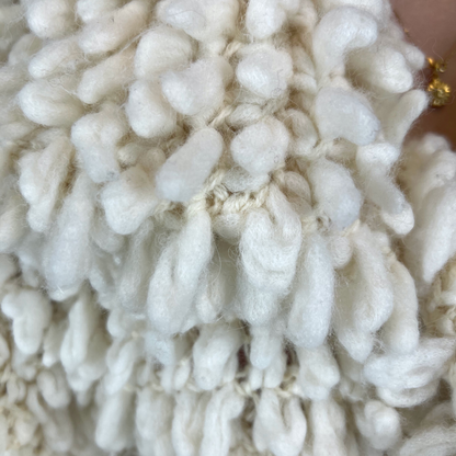 SHERPA Maxi cardigan panna finiture in rilievo