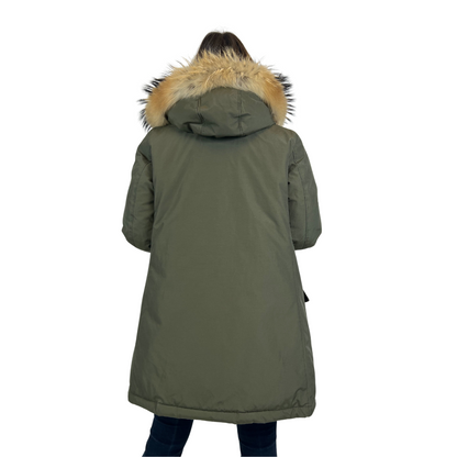 WOOLRICH Cappotto parka verde militare