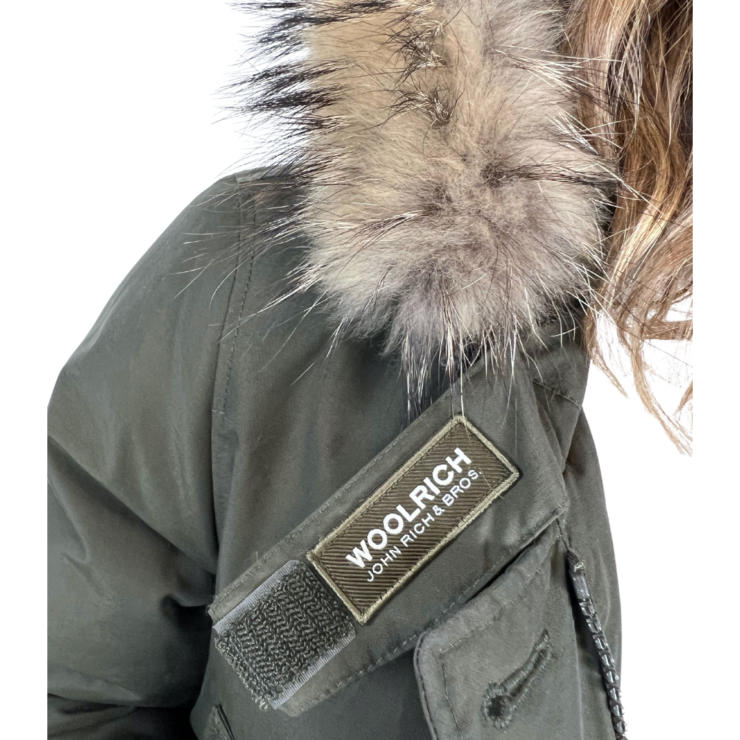 WOOLRICH Cappotto parka verde militare