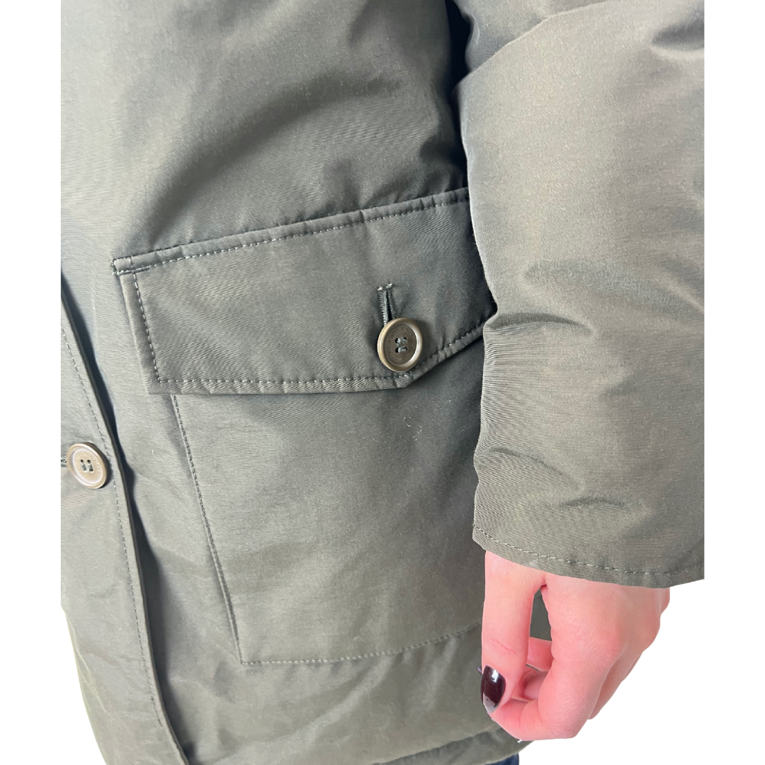 WOOLRICH Cappotto parka verde militare